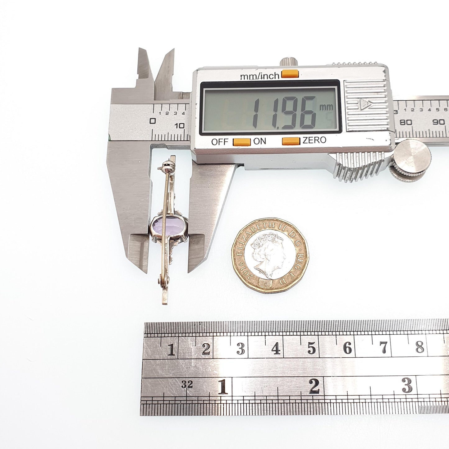 Antique Solid Silver Amethyst Brooch Pin Genuine Natural Gemstone Oval Cut Cabochon 1920s Fine Estate Vintage Womens Jewelry Jewellery