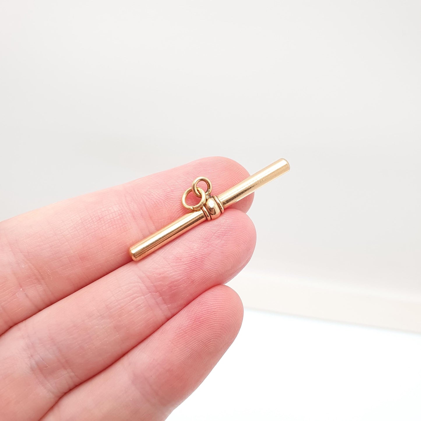 Antique Rolled Gold T Bar Pendant Necklace Albert Chain Pocket Watch Gold Filled Charm Vintage Mens Womens Jewelry Jewellery