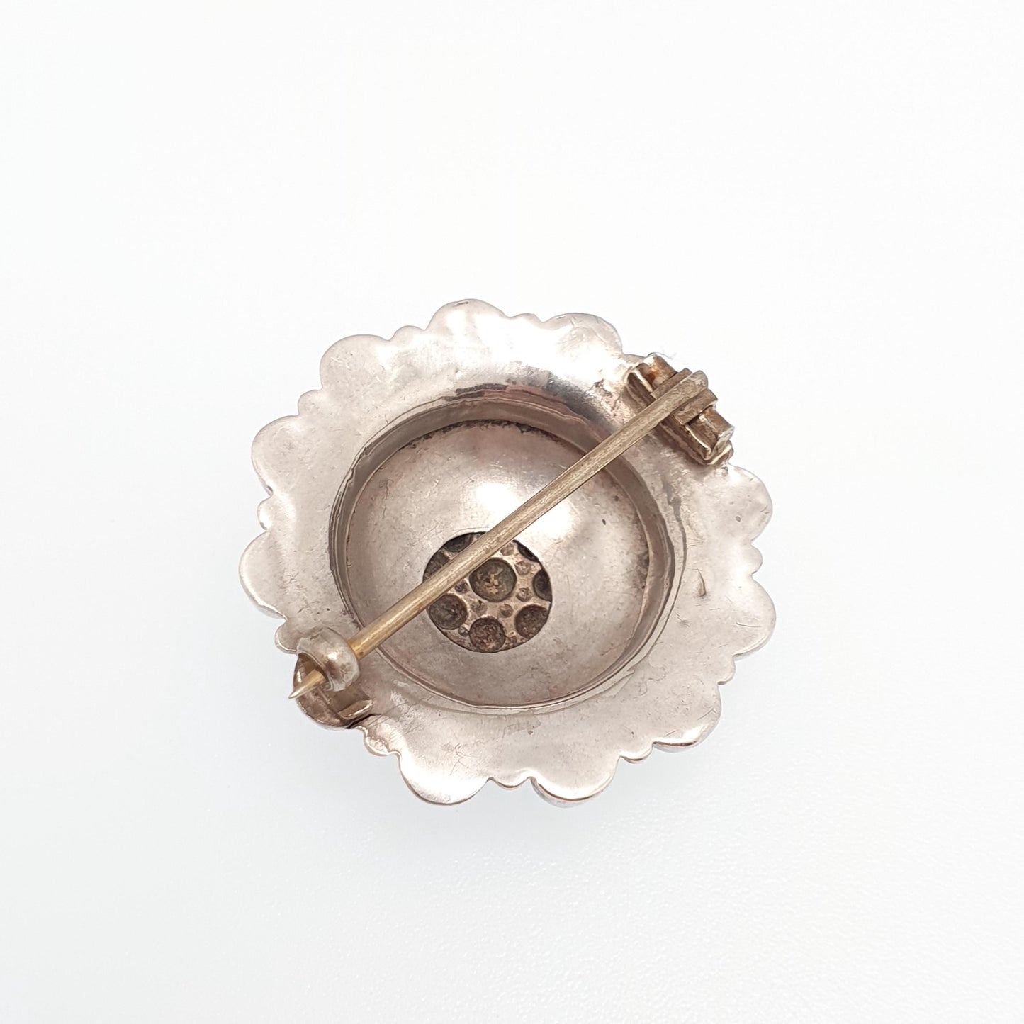 Antique Victorian Solid Silver Star Brooch Pastry Cutter Sweetheart Etruscan Moon Celestial Starry Large Vintage 1800s Jewelry Jewellery