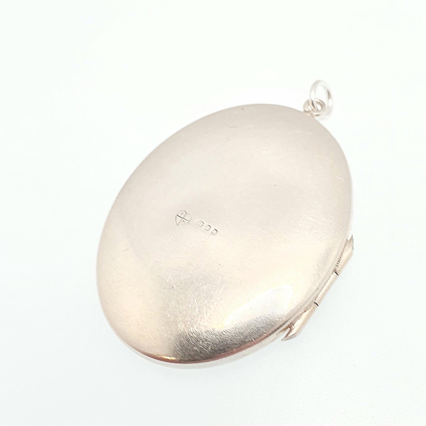 Vintage Sterling Silver Locket Large Big Oval 1972 Hallmark Pendant Necklace Engraved Retro Fine Solid 925 Jewelry Womens Jewellery