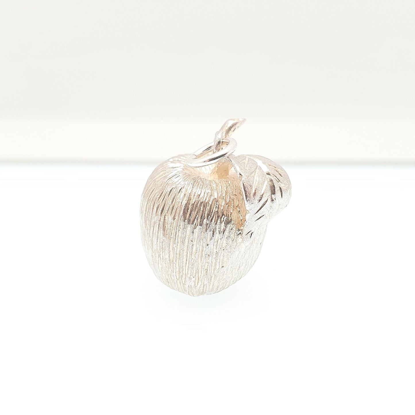 Vintage Sterling Silver Apple Necklace Pendant Kitsch Fruit 1976 Hallmarked Eden Adam Eve Jewellery Retro Solid 925 Womens Jewelry Jewellery