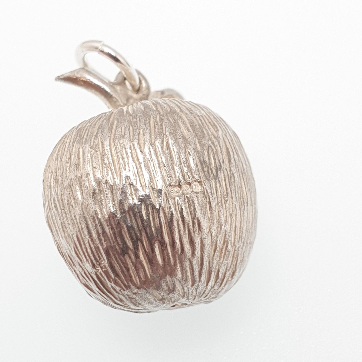 Vintage Sterling Silver Apple Necklace Pendant Kitsch Fruit 1976 Hallmarked Eden Adam Eve Jewellery Retro Solid 925 Womens Jewelry Jewellery