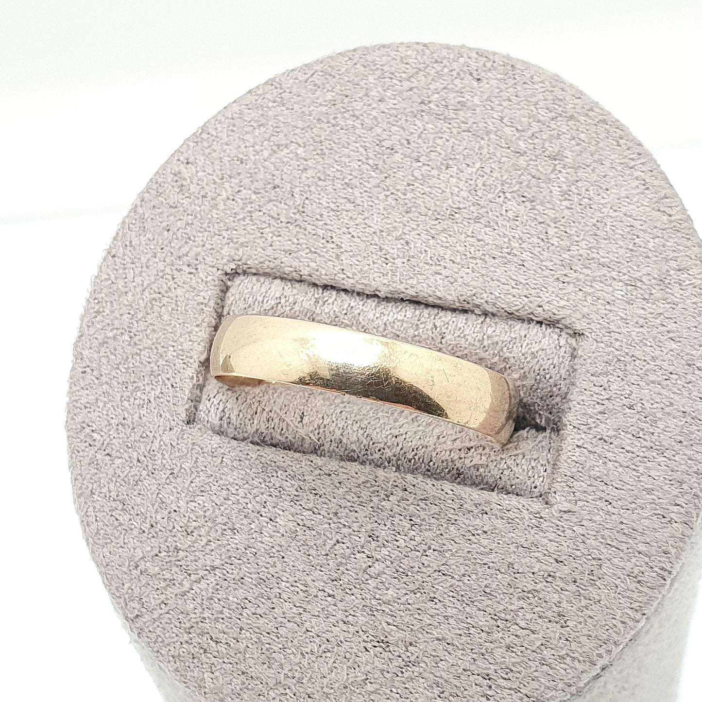 Vintage 9ct 9kt Gold Band Ring Wedding Plain Smooth Hallmarked Solid 375 9k Stacking Stacker Gift Yellow Mens Womens Fine Jewelry Jewellery