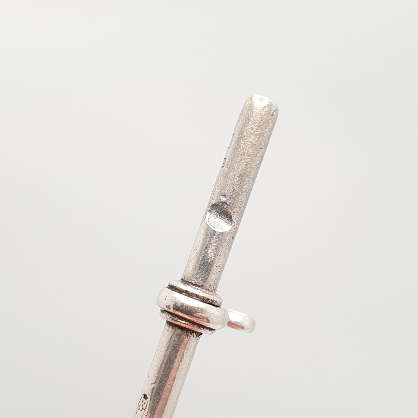 Antique Victorian Sterling Silver T Bar Pendant Fob 1898 Hallmark Albert Chain Necklace Pocket Watch Charm 925 Vintage Jewelry Jewellery
