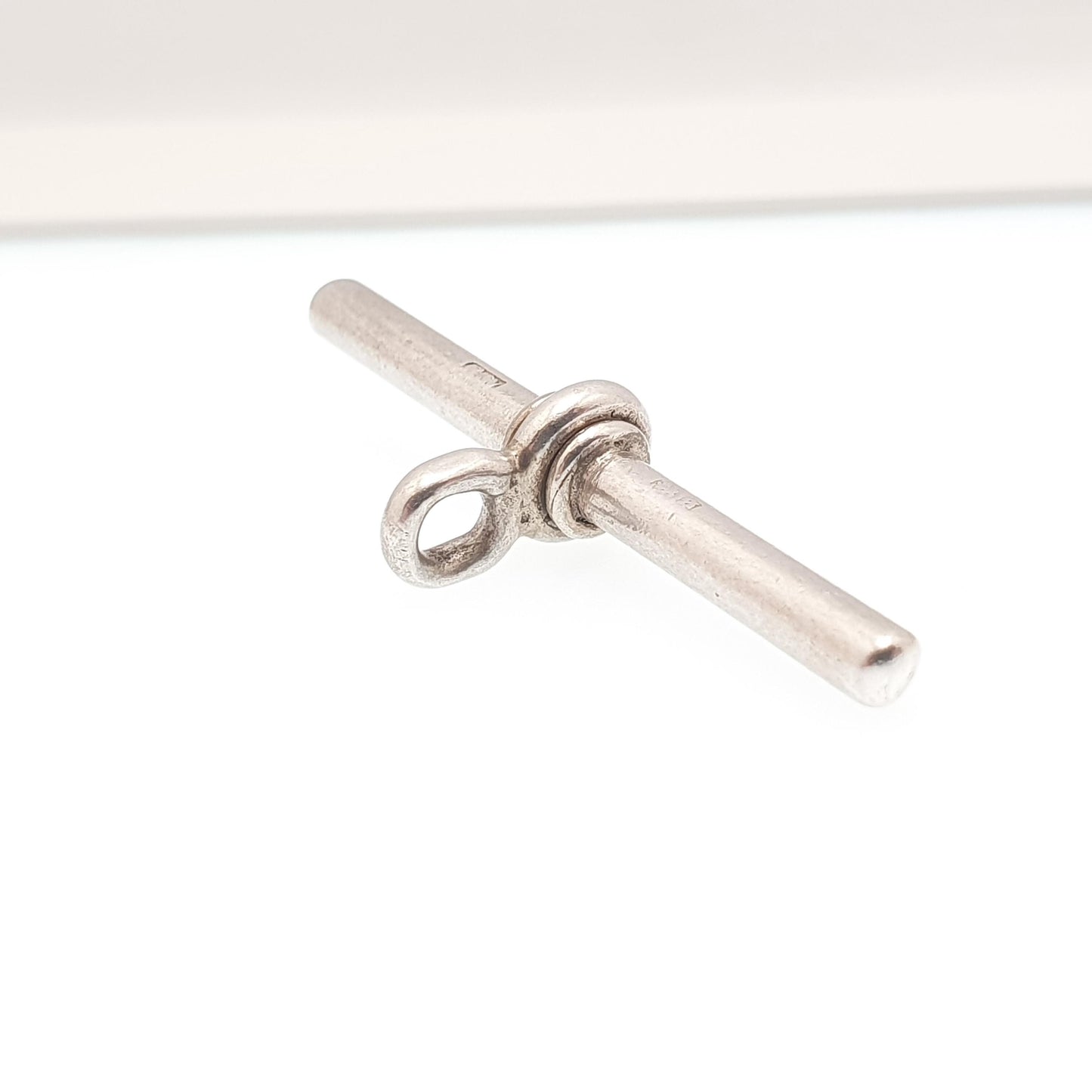 Antique Victorian Sterling Silver T Bar Pendant Fob 1892 Hallmark Albert Chain Necklace Pocket Watch Charm 925 Vintage Jewelry Jewellery