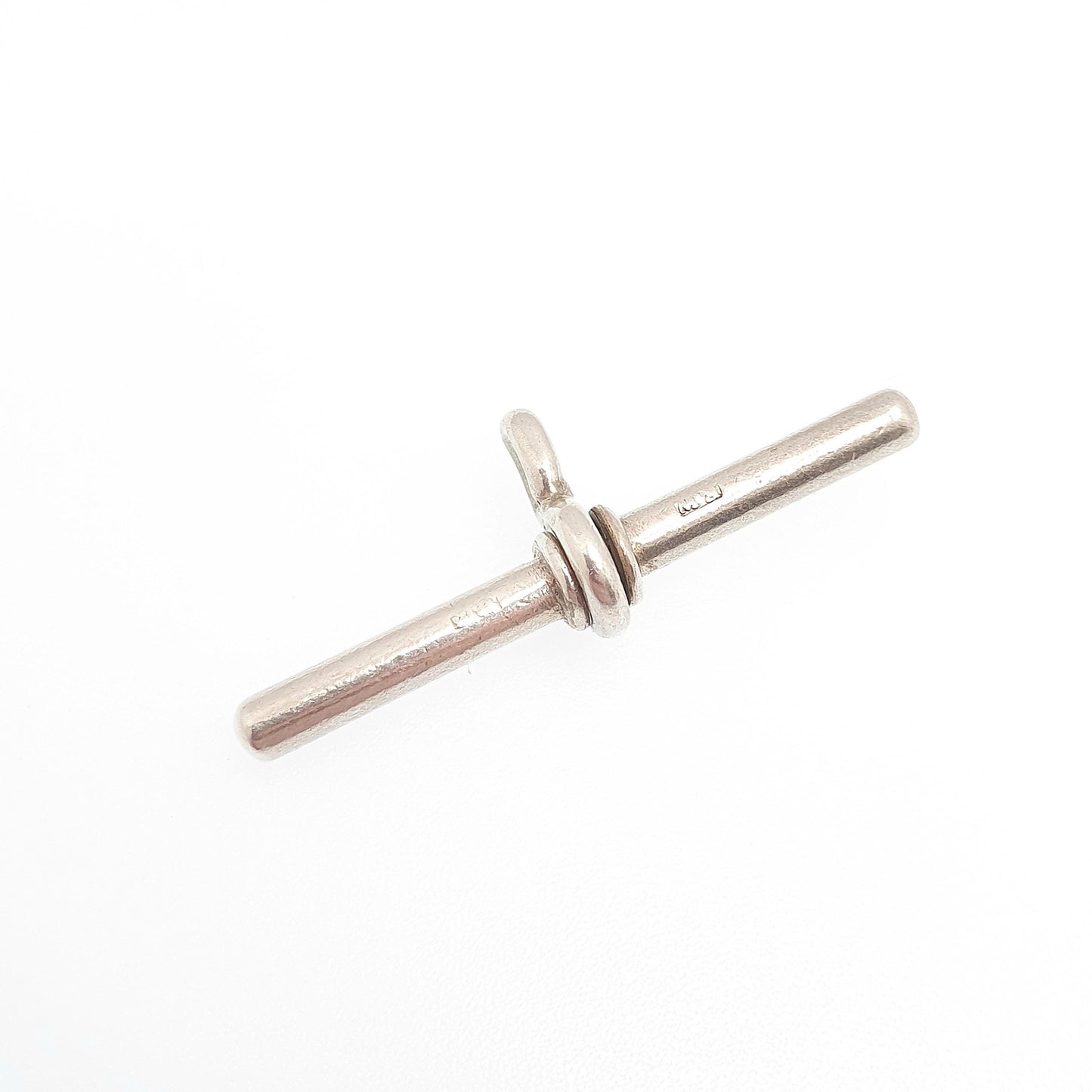 Antique Victorian Sterling Silver T Bar Pendant Fob 1892 Hallmark Albert Chain Necklace Pocket Watch Charm 925 Vintage Jewelry Jewellery