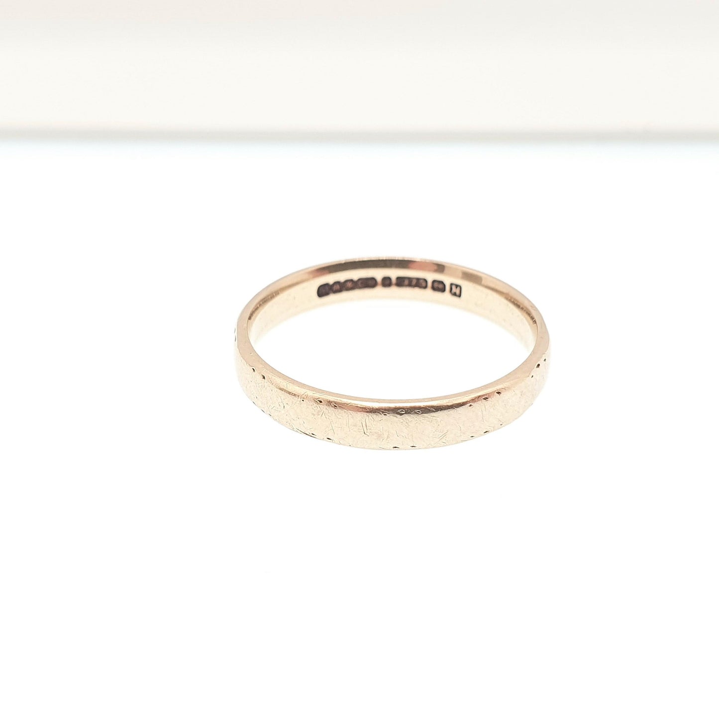 Old Vintage 9ct 9kt Gold Band Ring Wedding 1957 Hallmarked Solid 375 9k Stacking Stacker Gift Yellow Mens Womens Fine Jewelry Jewellery