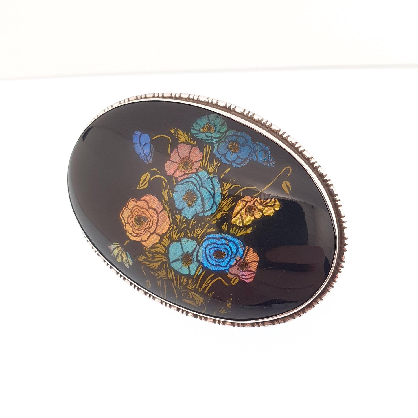 Antique Sterling Silver Butterfly Wing Flower Brooch Pin Large Big TLM Genuine Art Deco Elegant Insect Handmade Vintage Jewellery Jewelry