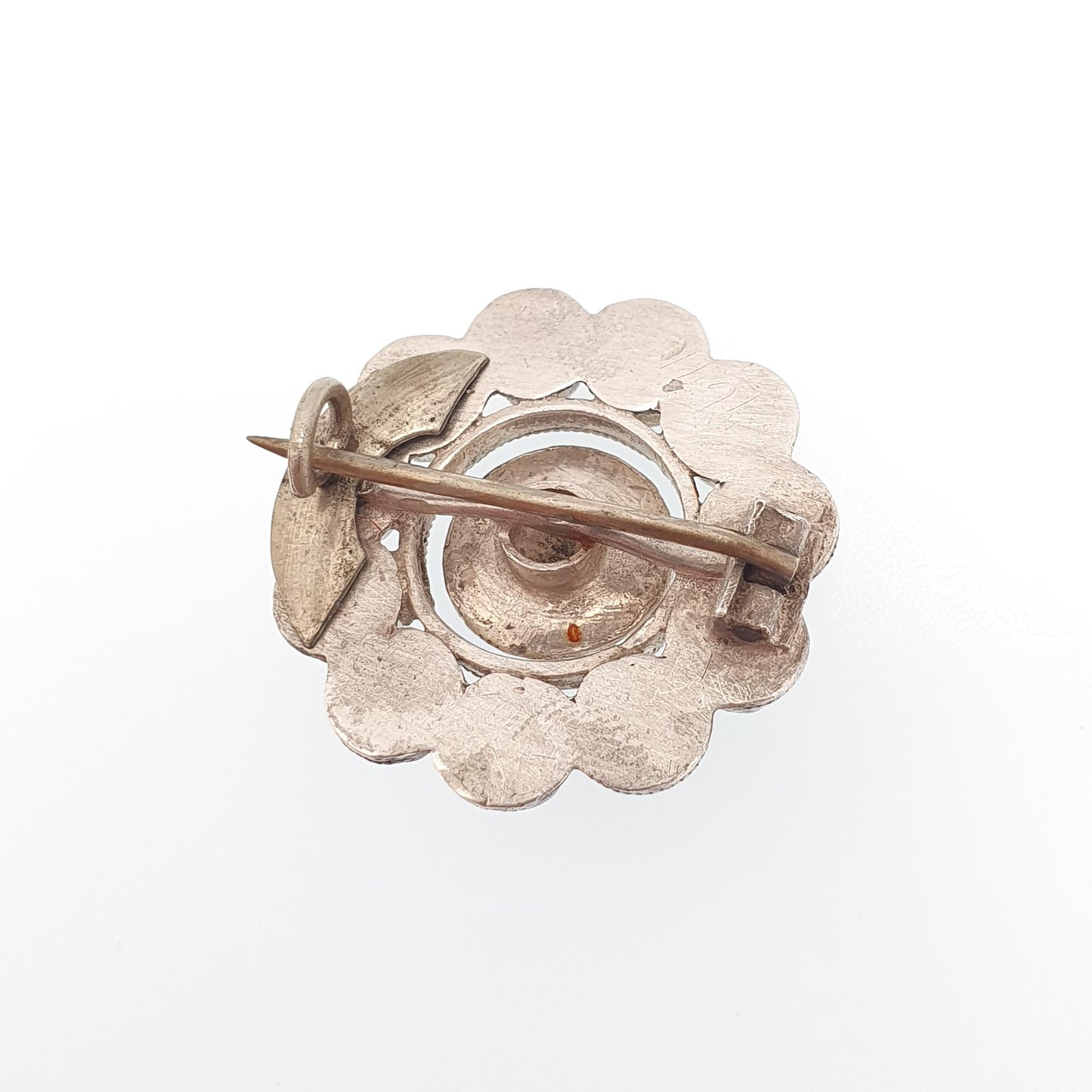 Antique Georgian Garnet Solid Silver Brooch Foiled Cabochon Gemstone Cluster 1800s Vintage Rare Hand Cut Pyrope Womens Jewelry Jewellery