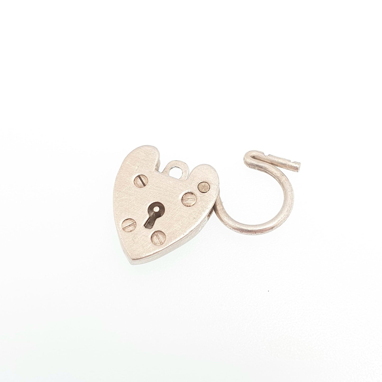 Vintage GEORG JENSEN Sterling Silver Padlock Heart Clasp Charm Pendant Necklace Bracelet 925 Cute Womens Retro Jewelry Jewellery