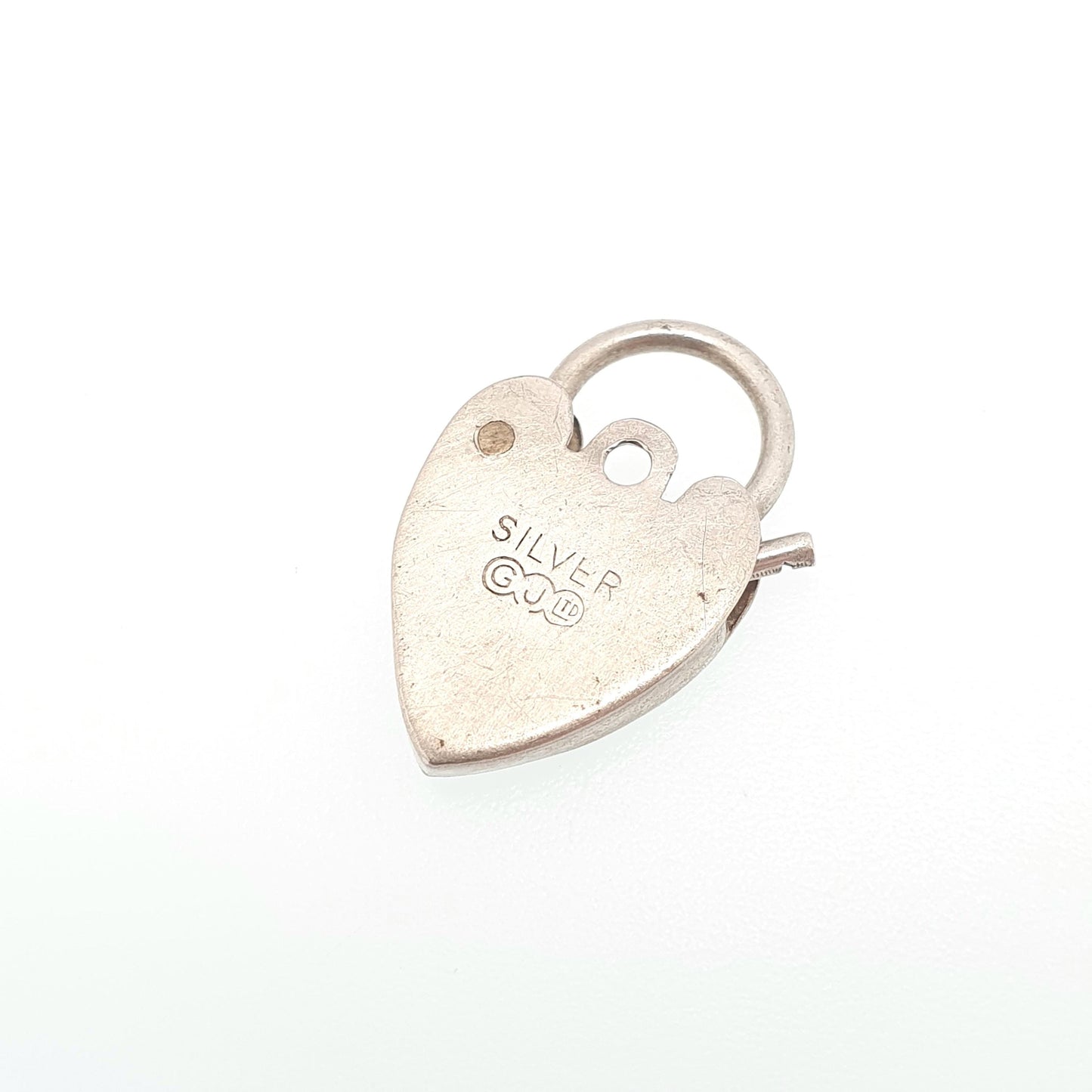 Vintage GEORG JENSEN Sterling Silver Padlock Heart Clasp Charm Pendant Necklace Bracelet 925 Cute Womens Retro Jewelry Jewellery