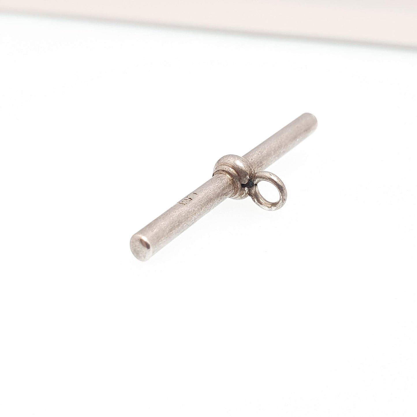 Antique Sterling Silver T Bar Pendant Fob Albert Chain Necklace Pocket Watch Charm 925 Vintage Mens Womens Jewelry Jewellery