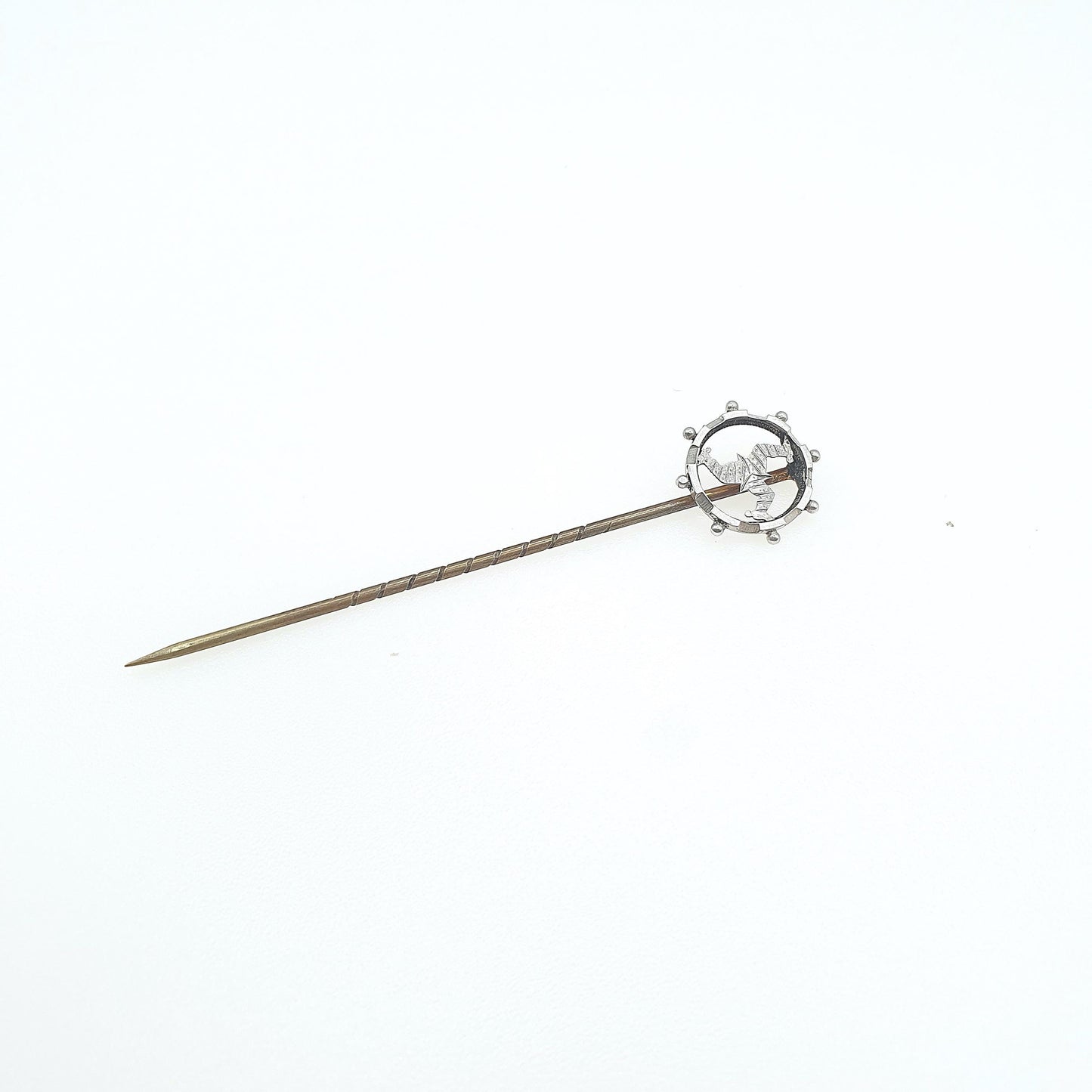 RESERVED/SOLD DON Antique Victorian Solid Silver Isle of Man Manx Symbol Stick Pin Women's Jewellery