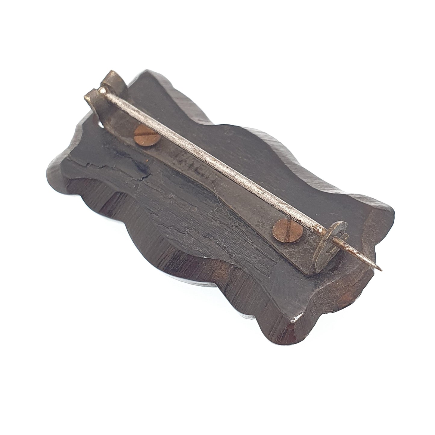 Antique Victorian Bog Oak Queen Victorian Brooch Engraved Mourning Whitby Jet Imitation 1800s Vintage Jewelry Jewellery