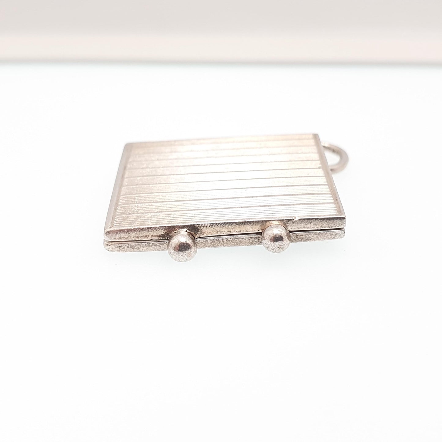 Old Vintage Solid Silver Book Locket FRANZ SCHEURLE Large Big Pendant Necklace Photo Picture Retro Jewelry Jewellery