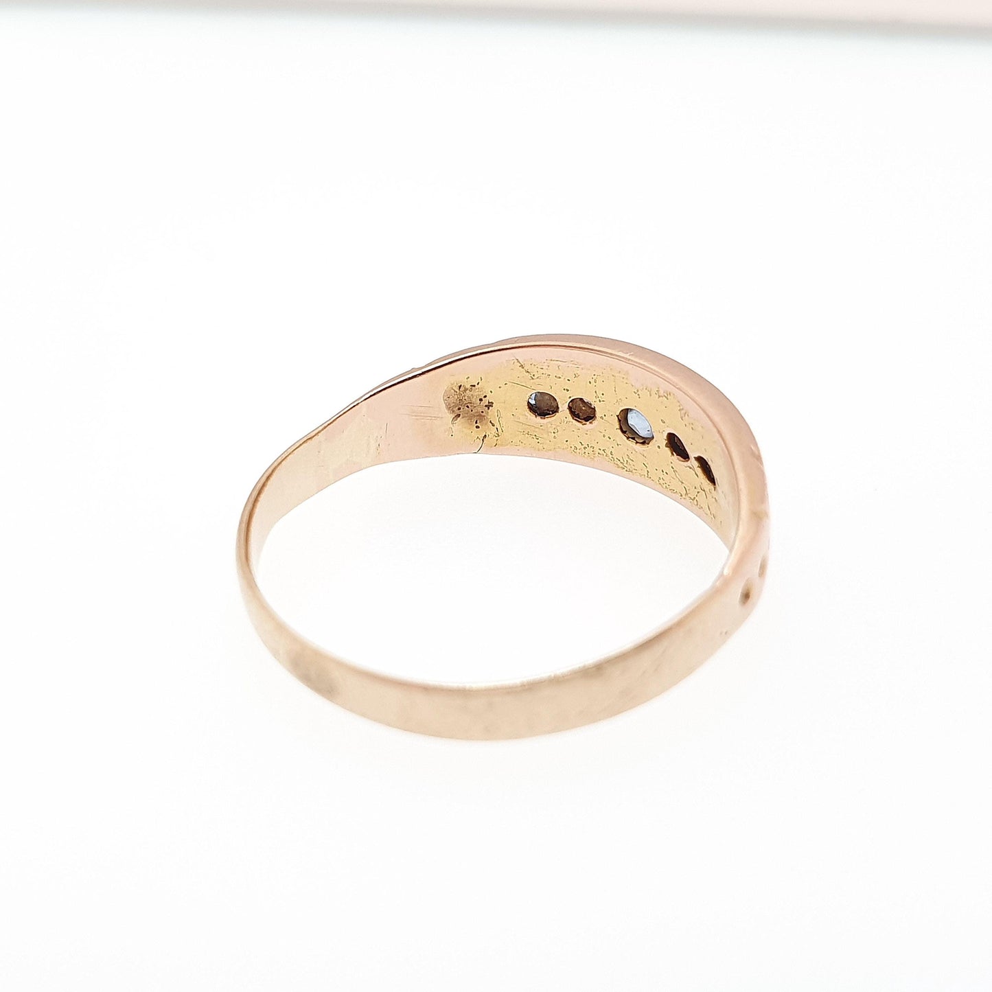 Antique 15ct Gold Sapphire Ring Diamond Victorian Solid 625 15 Carat Fine Estate Womens Vintage Jewelry Jewellery