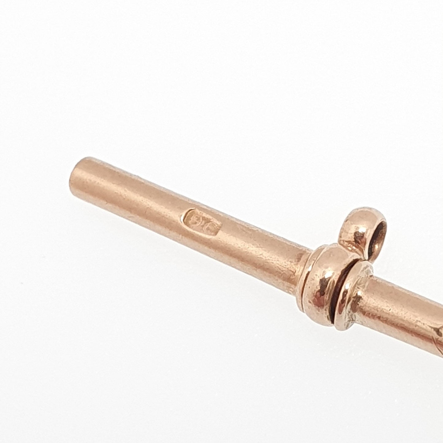 Antique Victorian 9ct Rose Gold T Bar Pendant Fob Necklace Solid 375 9k 9 Carat Large Hallmark Albert Chain Jewelry Jewellery Mens Womens
