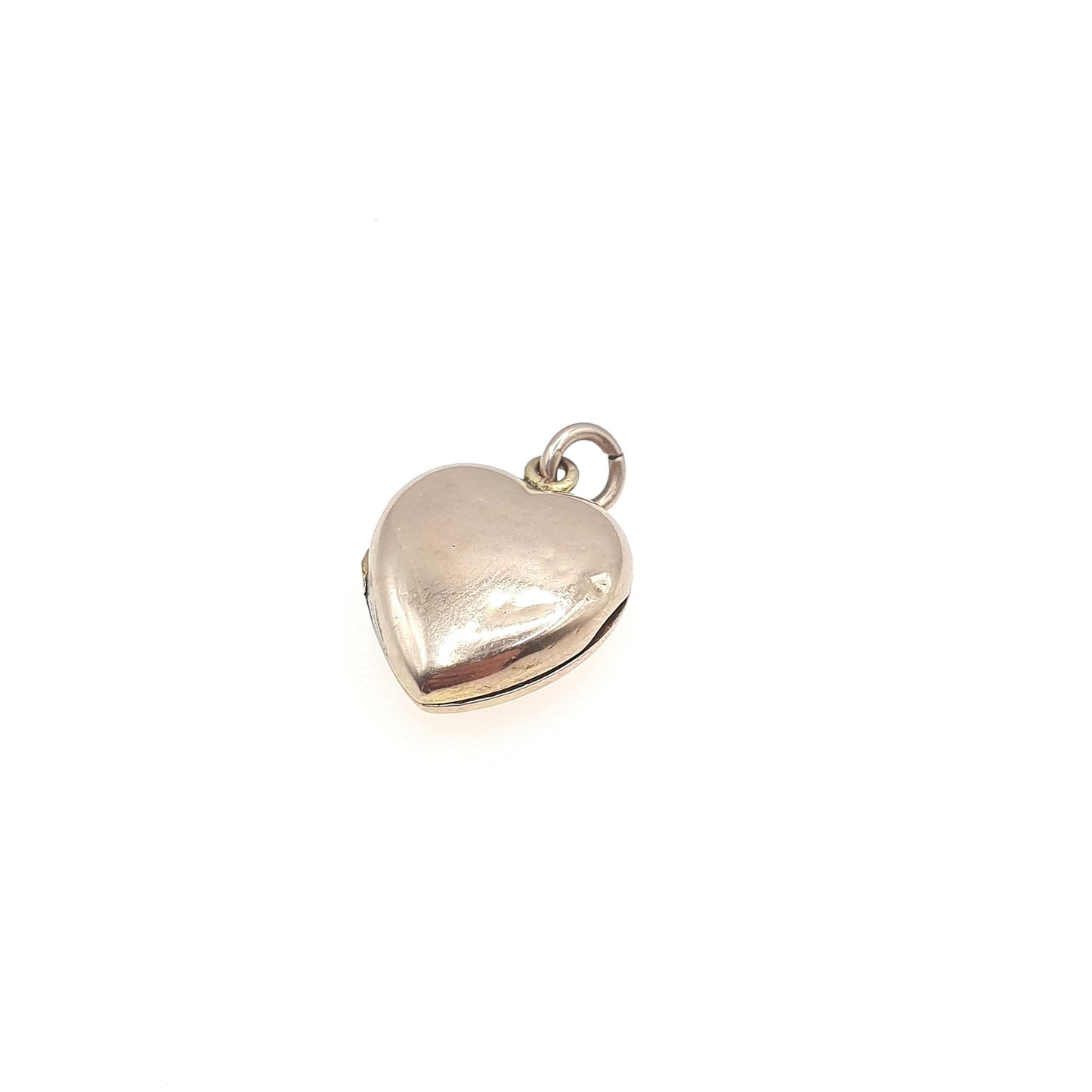 Antique Victorian Rose Rolled Gold Tiny Heart Locket Vintage Womens Gold Filled Jewellry Jewellery
