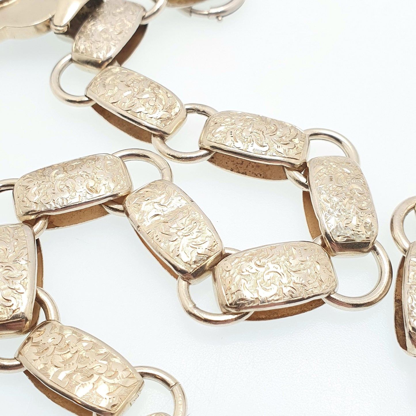 Antique Victorian Solid Silver Bookchain Rock Crystal Necklace Collar Book Chain Quartz Pendant Gold Vermeil Vintage Jewelry Jewellery