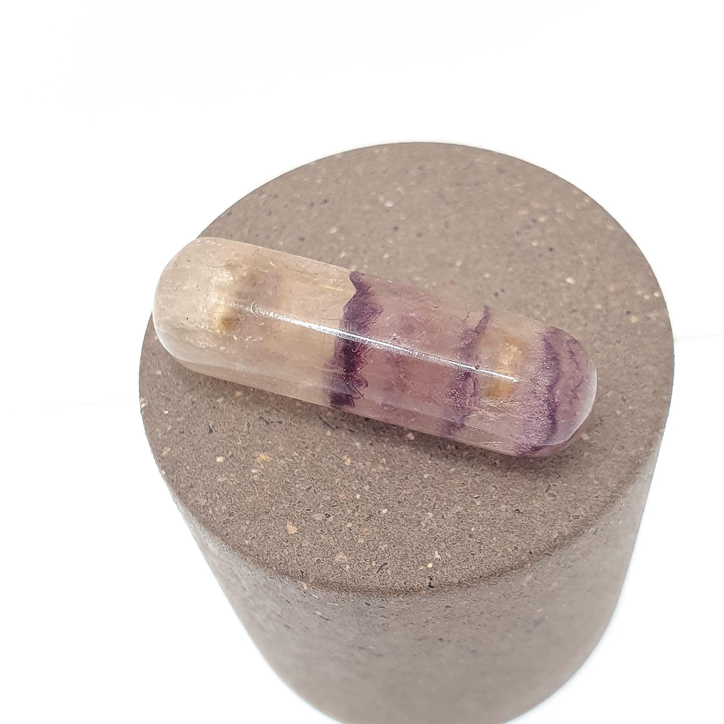 Antique Victorian Blue John Brooch Bar Pin Gold Gilt Genuine Real Bleu Jaune Vintage Womens Jewelry