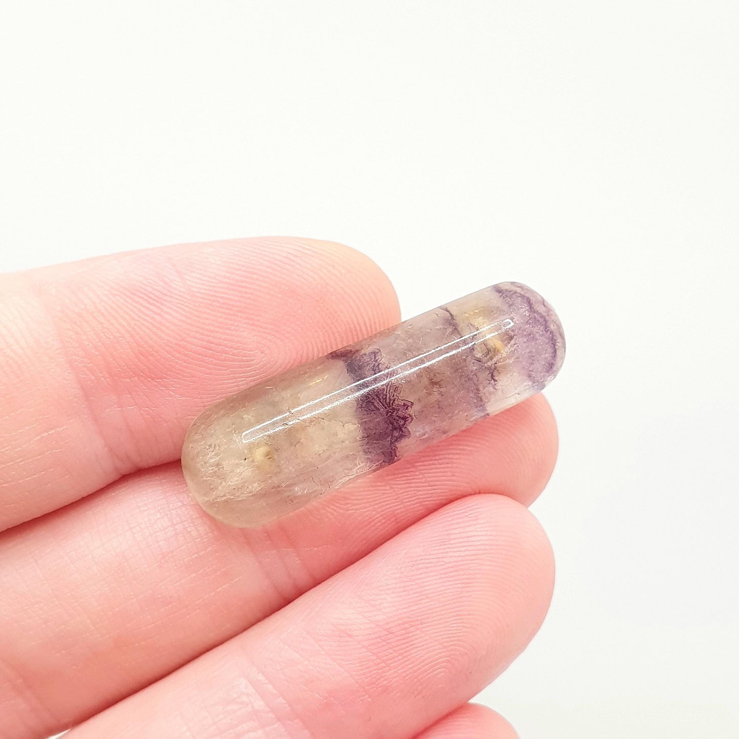 Antique Victorian Blue John Brooch Bar Pin Gold Gilt Genuine Real Bleu Jaune Vintage Womens Jewelry