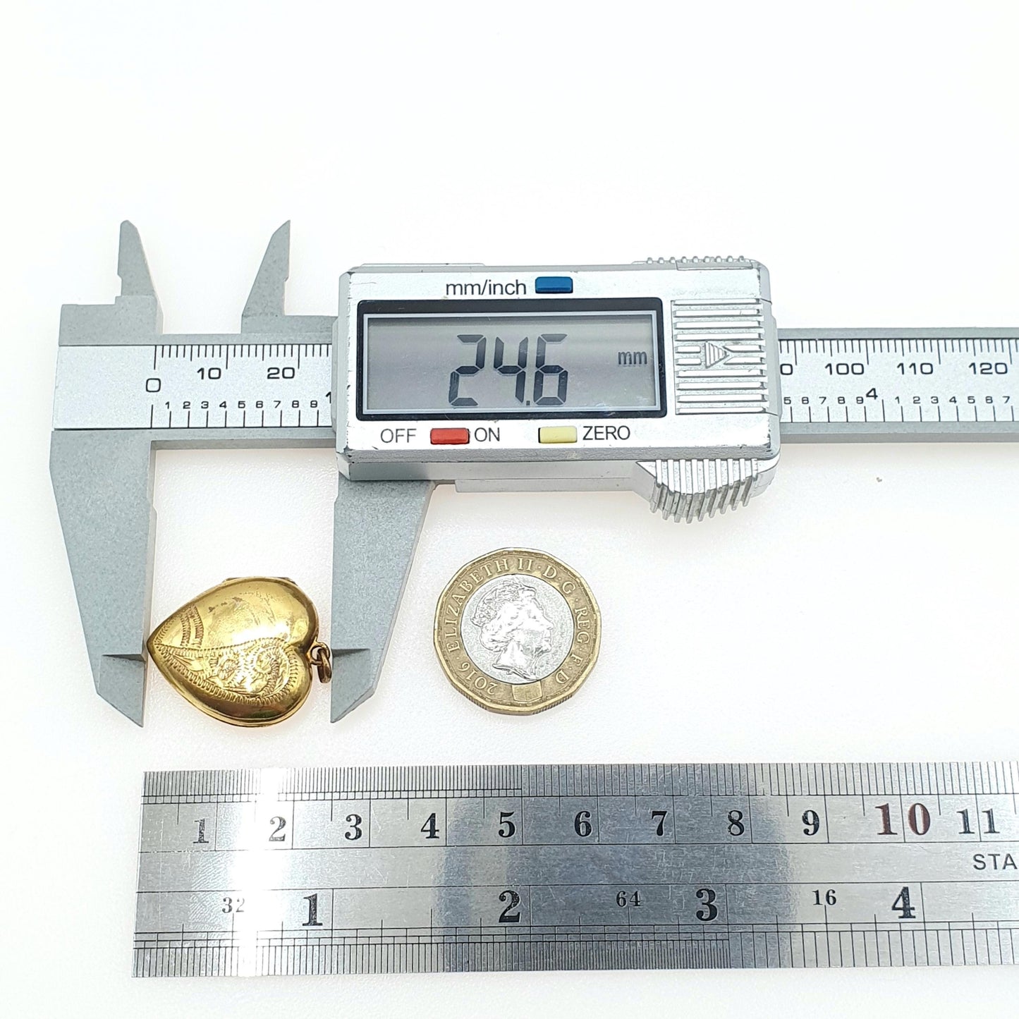 Antique Rolled Gold Heart Locket Pendant Necklace Vintage Jewellery Engraved Gold Filled Love Romantic