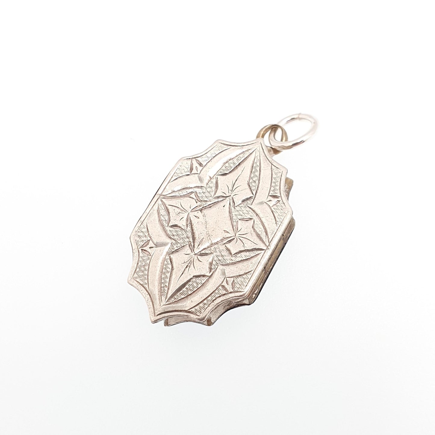 Antique Victorian Solid Silver Locket Flower Basket Engraved Back and Front Oval Pendant Picture Photo Vintage Womens Jewelry Jewellery