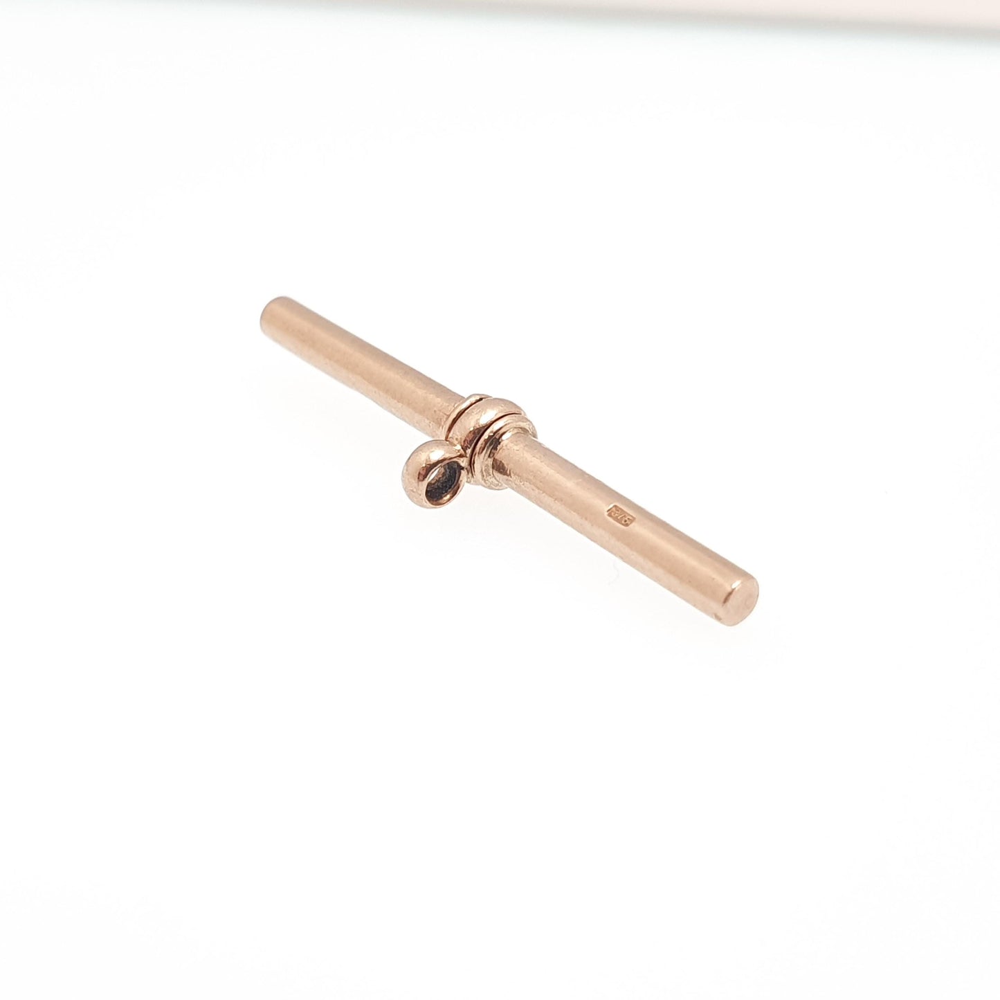 Antique Victorian 9ct Rose Gold T Bar Pendant Fob Necklace Solid 375 9k 9 Carat Large Hallmark Albert Chain Jewelry Jewellery Mens Womens