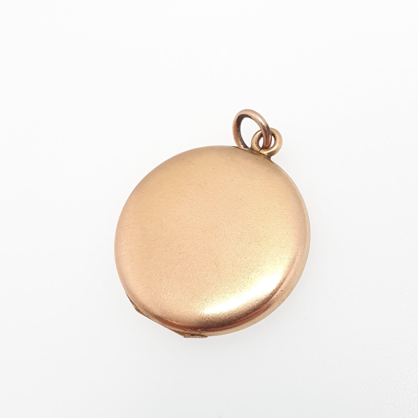 Antique Rolled Gold Locket Seed Pearl Star Set Necklace Pendant Star Yellow Filled Round Circle Vintage Jewellery Jewelry