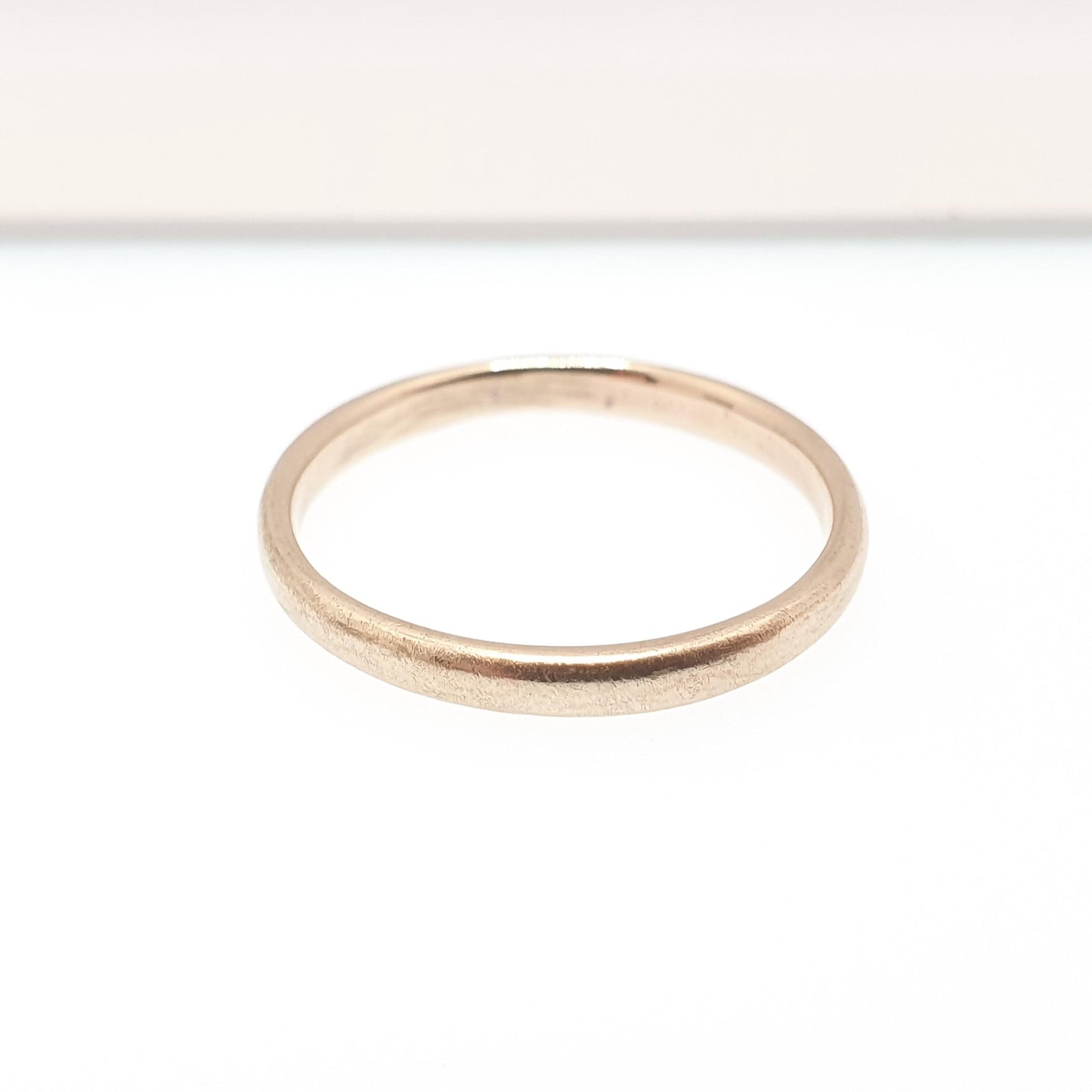 Antique 9ct Gold Band Ring Wedding 1924 Hallmark Yellow Solid 9k 375 Plain Smooth Mens Womens Vintage Jewelry Jewellery