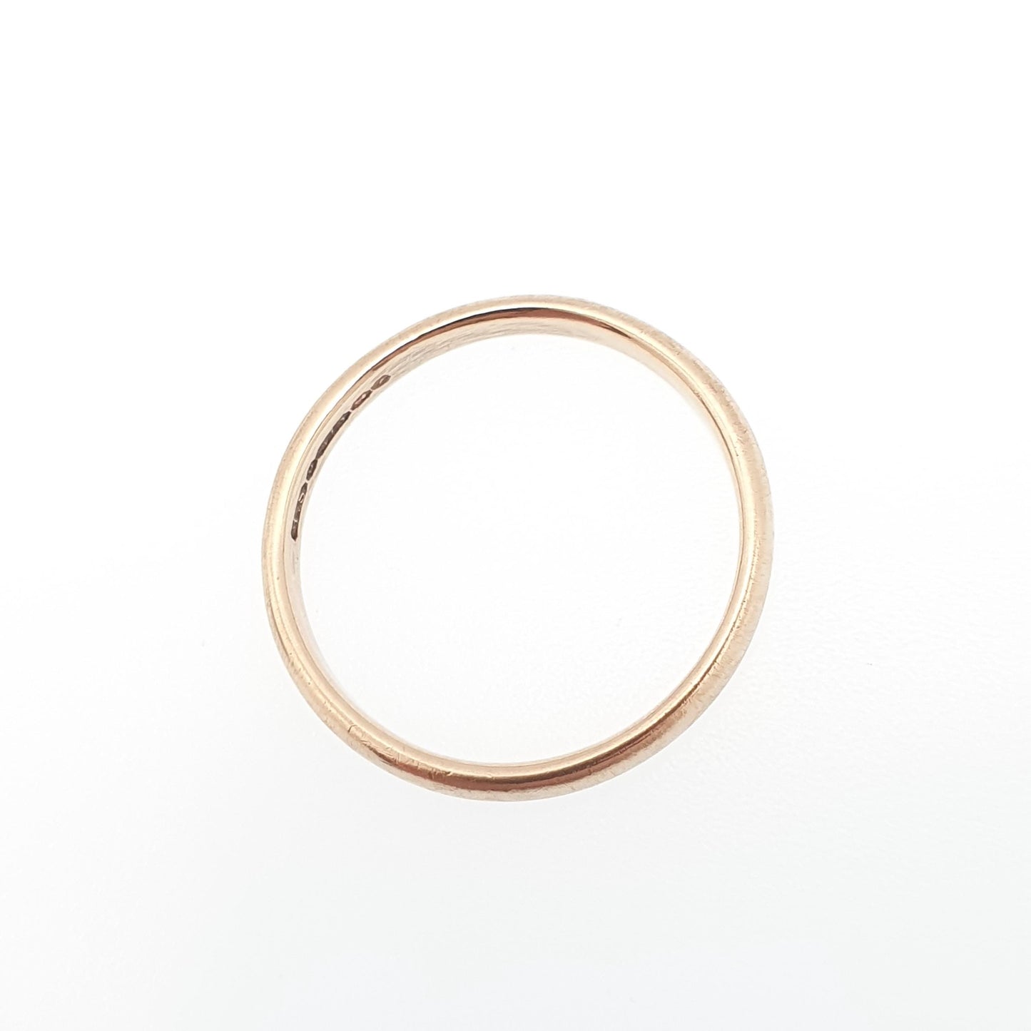 Antique 9ct Gold Band Ring Wedding 1924 Hallmark Yellow Solid 9k 375 Plain Smooth Mens Womens Vintage Jewelry Jewellery