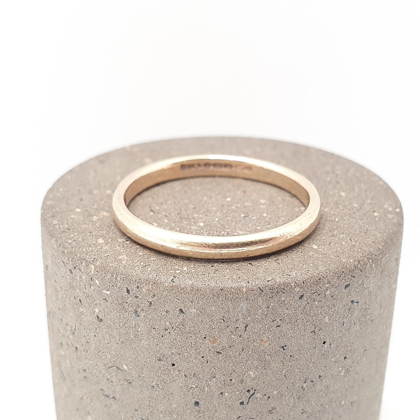 Antique 9ct Gold Band Ring Wedding 1924 Hallmark Yellow Solid 9k 375 Plain Smooth Mens Womens Vintage Jewelry Jewellery