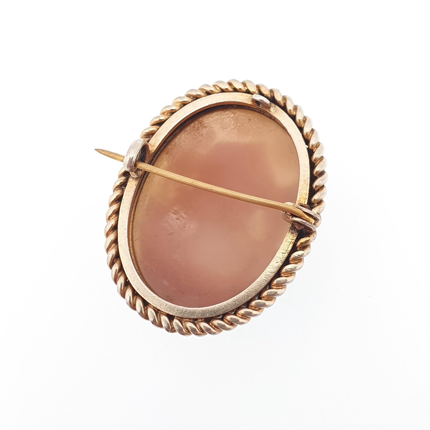 Antique Cameo Brooch Tower Castle Fort Solid Silver Victorian Gold Vermeil Genuine Shell Old Vintage Italian Jewelry Jewellery