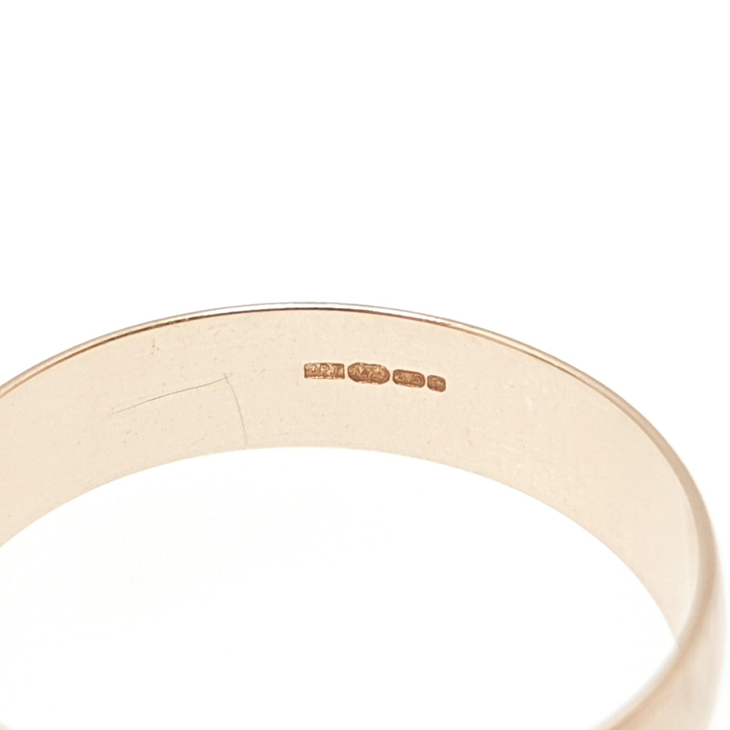 Vintage 9ct 9kt Gold Band Ring Wedding Plain Smooth Hallmarked Solid 375 9k Stacking Stacker Gift Yellow Mens Womens Fine Jewelry Jewellery