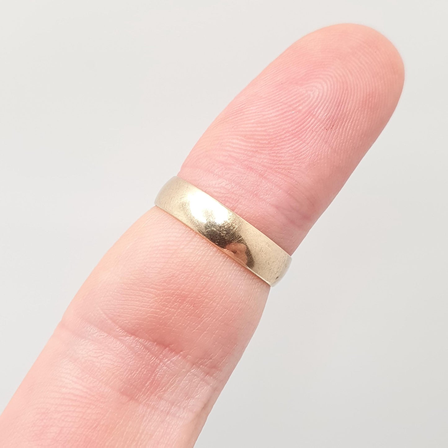 Vintage 9ct 9kt Gold Band Ring Wedding Plain Smooth Hallmarked Solid 375 9k Stacking Stacker Gift Yellow Mens Womens Fine Jewelry Jewellery