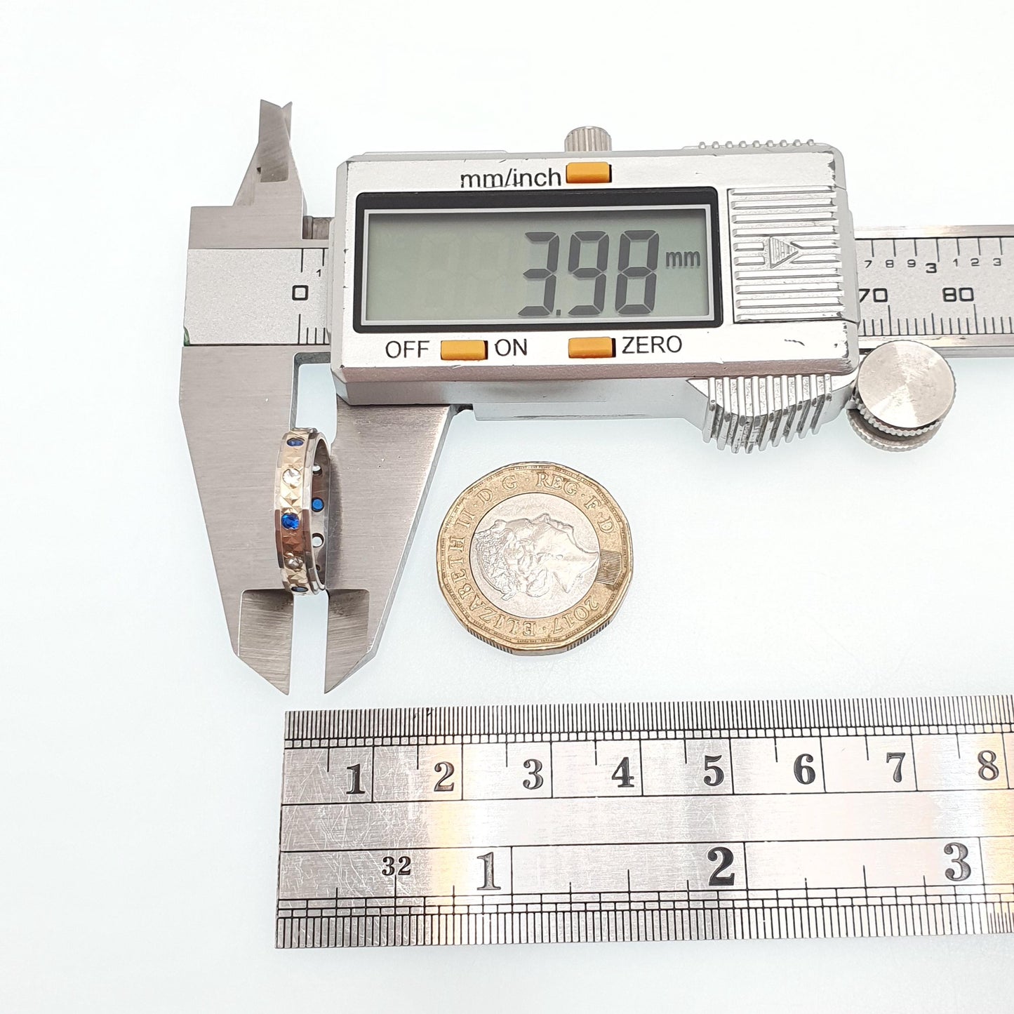 Antique Eternity Ring 9ct Gold Sapphire Spinel Solid 9k 375 & Silver 1920s Fine Rare Full Estate Blue Gemstone Womens