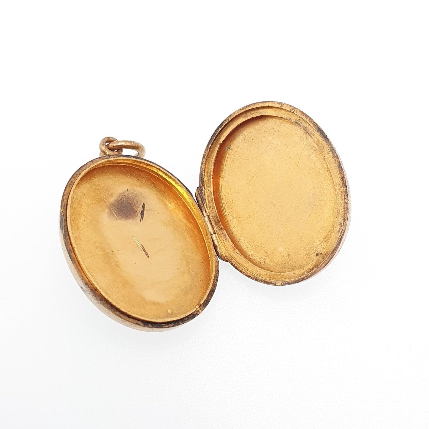 Antique Solid 14k Gold Locket Victorian Yellow Gold Hand Engraved Solid 14kt 585 All Gold Oval Necklace Pendant Vintage Jewelry