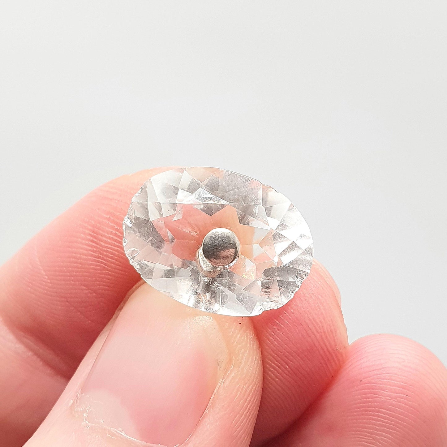 Antique Rock Crystal Quartz Cuff Links Solid Silver Victorian Cufflinks Genuine Gemstone Oval Cut Gents Mens Vintage Jewelry Jewellery