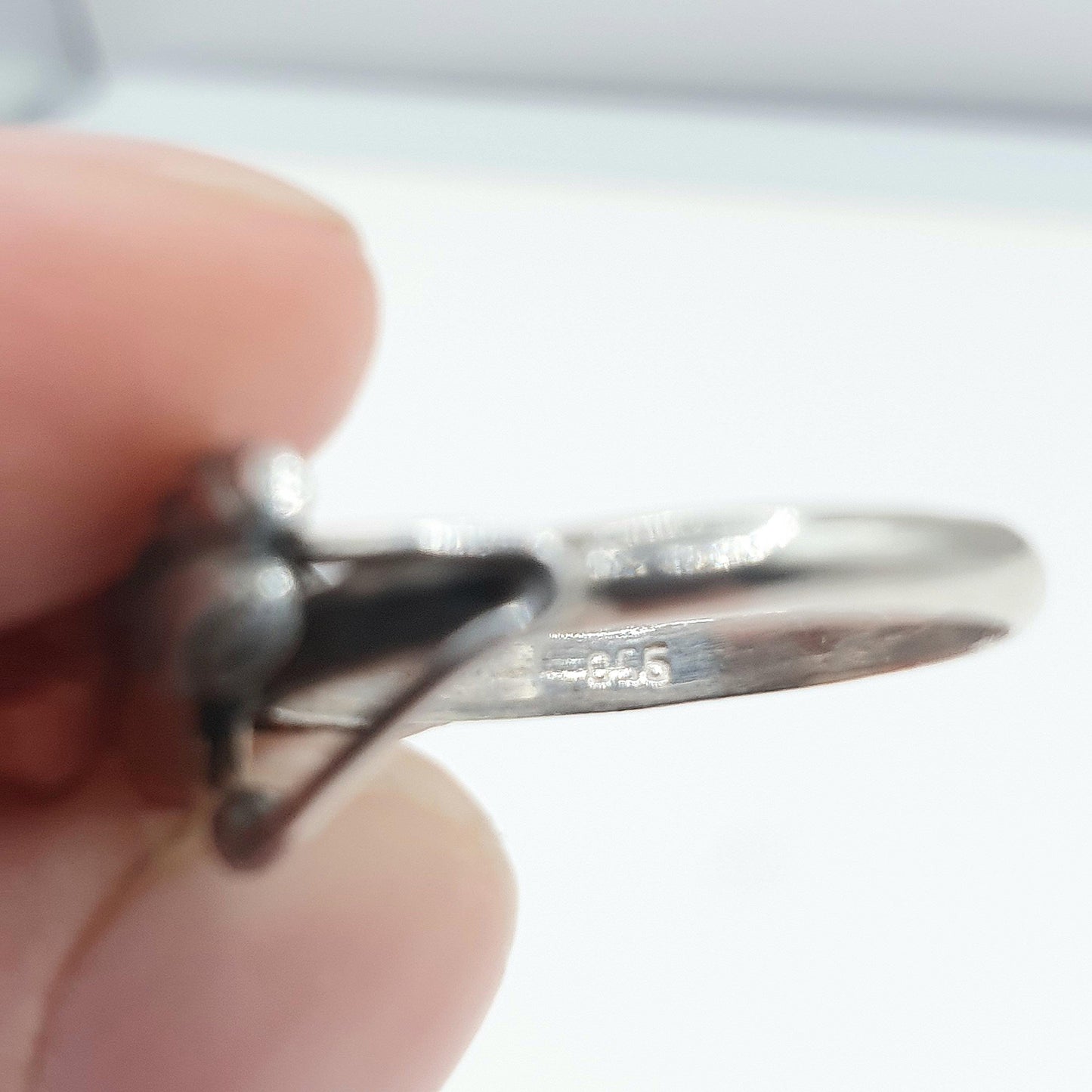 Antique Solid Silver Carved Coral Flower Ring Hand Carved Gemstone Orange Womens Ladies Jewelry Jewellery