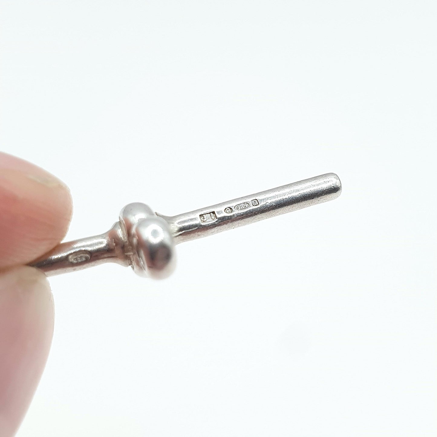 Vintage Sterling Silver T Bar Pendant Albert Chain Style Necklace Womens 925 Mens Unisex Jewelry Jewellery