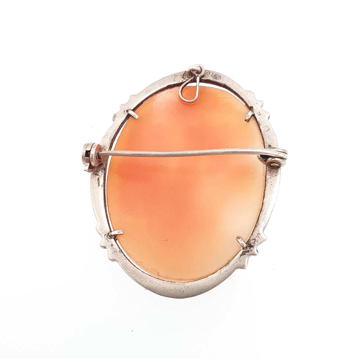 Antique Solid Silver Three Graces Cameo Necklace Pendant Brooch Marcasite Art Deco Shell Hand Carved Italian Jewelry Jewellery Jewelry