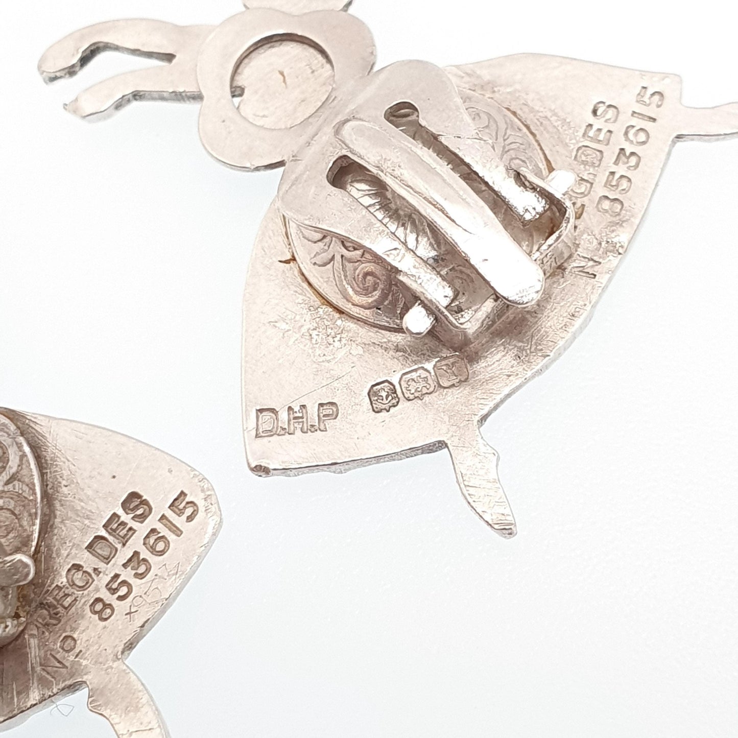 Old Vintage Sterling Silver Ballerina Earrings Dancer Clip On 1948 Hallmark Ballet Dancing Jewelry Jewellery