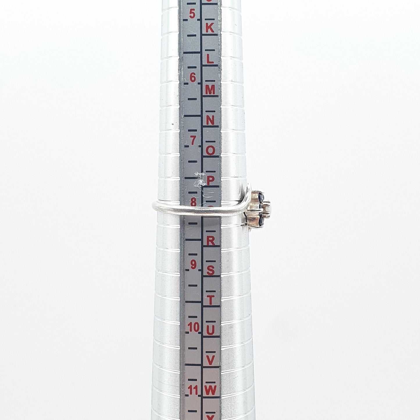 Vintage Sterling Silver Sapphire & Opal Cluster Ring Blue Gemstone Halo 1993 Hallmark Womens Girls Jewelry Jewellery