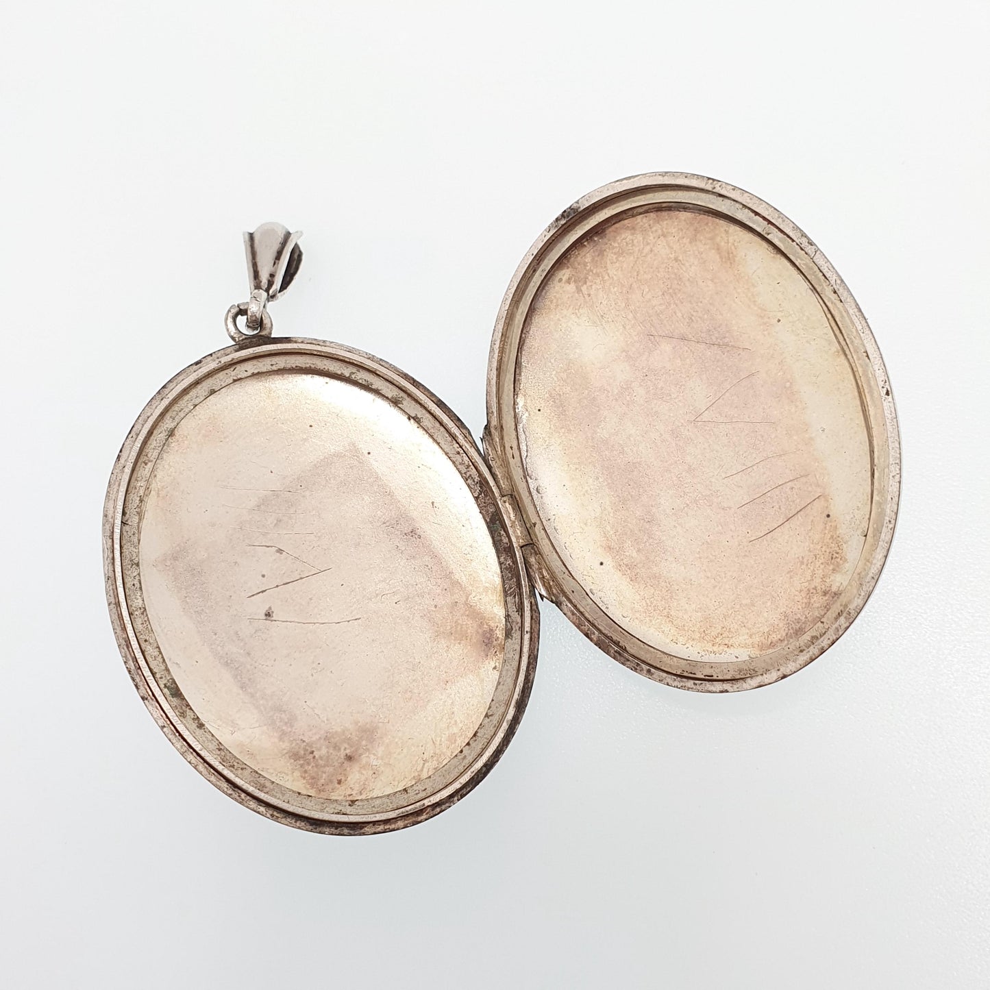 Antique Victorian Solid Silver Bird Locket Floral Flower Pendant Picture Photo Aesthetic Vintage Womens Jewelry Jewellery