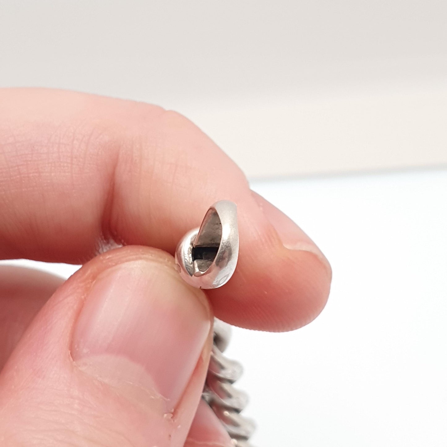 Antique Victorian Sterling Silver Albert Chain Bracelet Heavy Large Big 1891 Hallmark Curb Link Graduating Dog Clip 55.88g 22cm 8.6" Womens