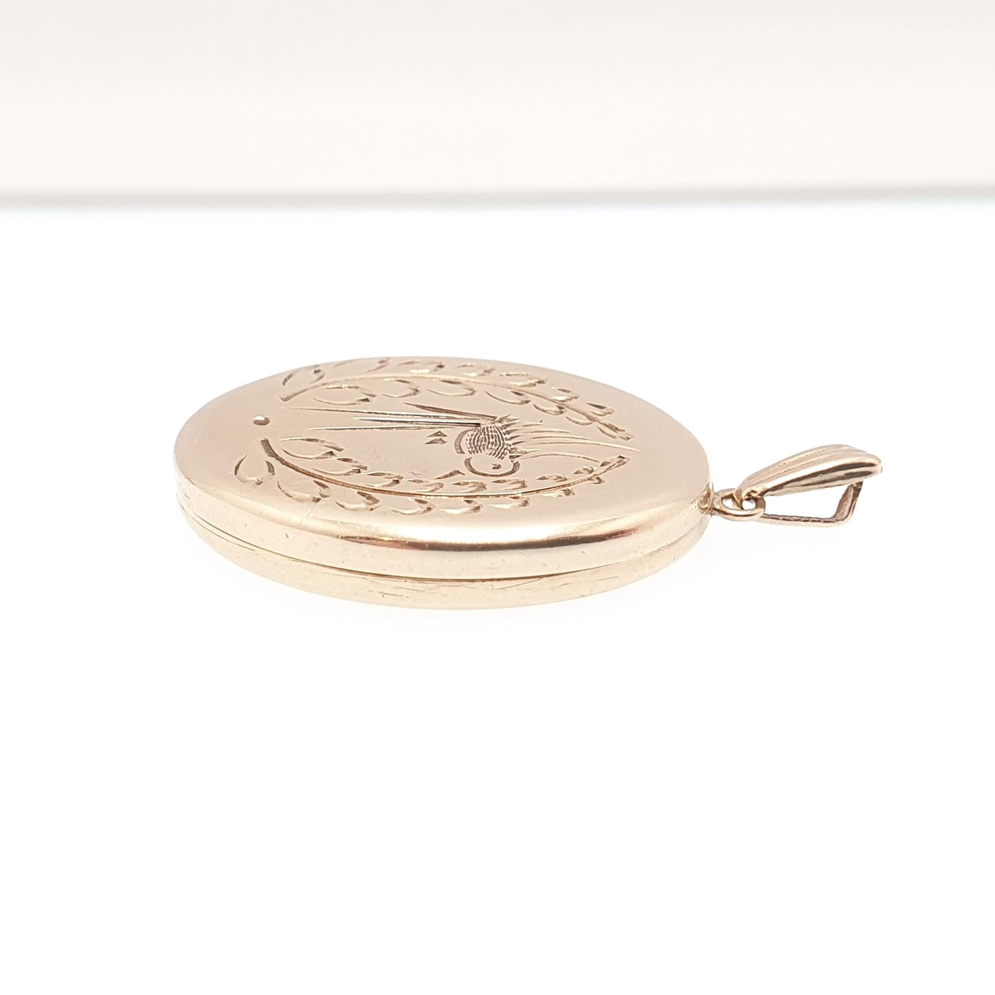 Vintage 9ct Gold Bird Locket Solid 9k 375 All Gold Oval Pendant 1970 Hallmark Gift Necklace Jewelry Womens Jewellery