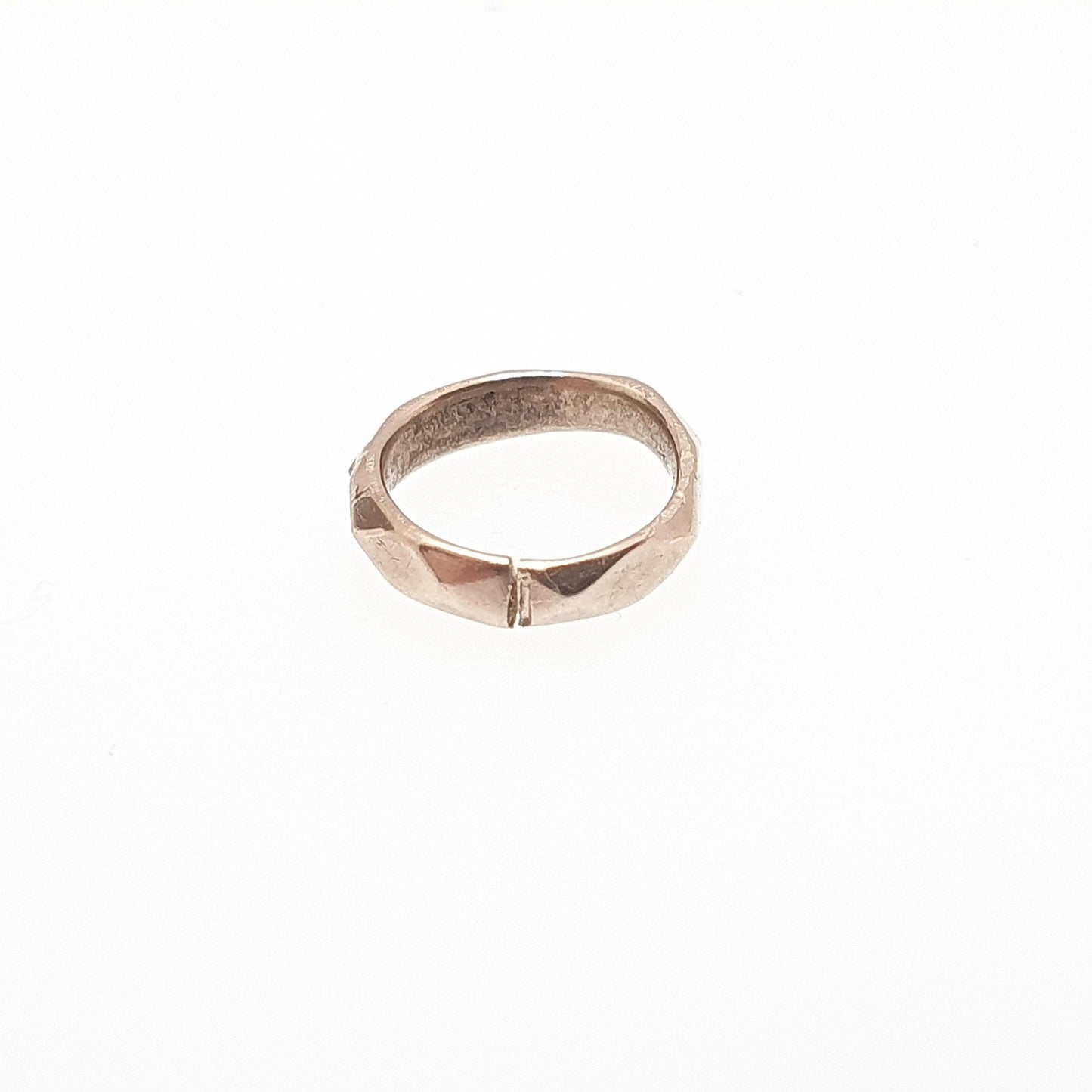 Antique 9k 9ct Gold Jump Ring Faceted Genuine Victorian Early 1800s Solid 375 Angled Yellow Split Open Jewellery Findings Upcycle Women