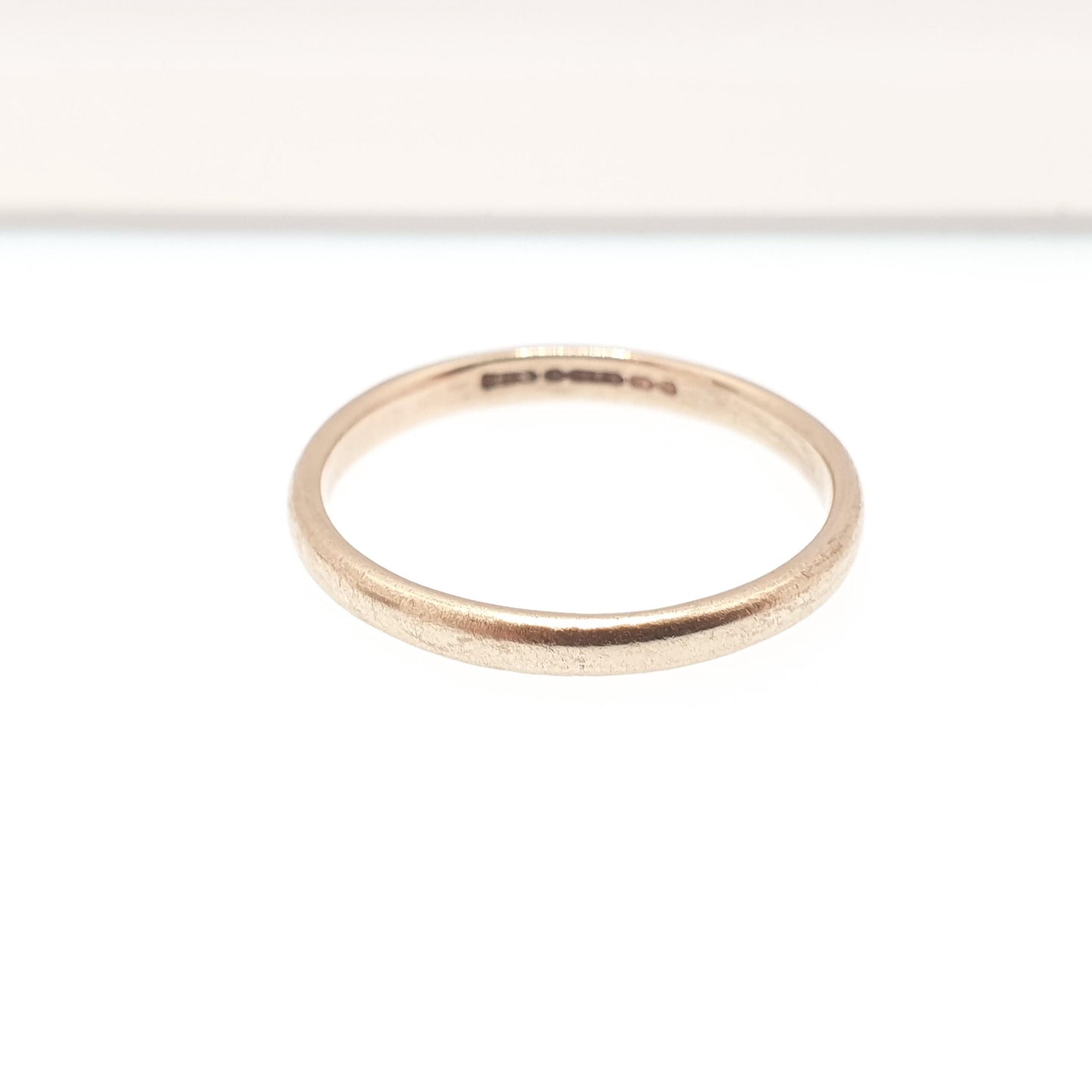 Antique 9ct Gold Band Ring Wedding 1924 Hallmark Yellow Solid 9k 375 Plain Smooth Mens Womens Vintage Jewelry Jewellery