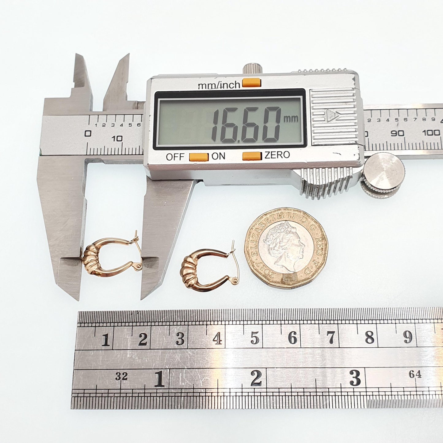 Vintage 9ct 375 Gold Creole Hoop Earrings Gypsy Yellow 9k 9 Carat 1980s Small Hanging Girls Womens Jewelry Jewellery