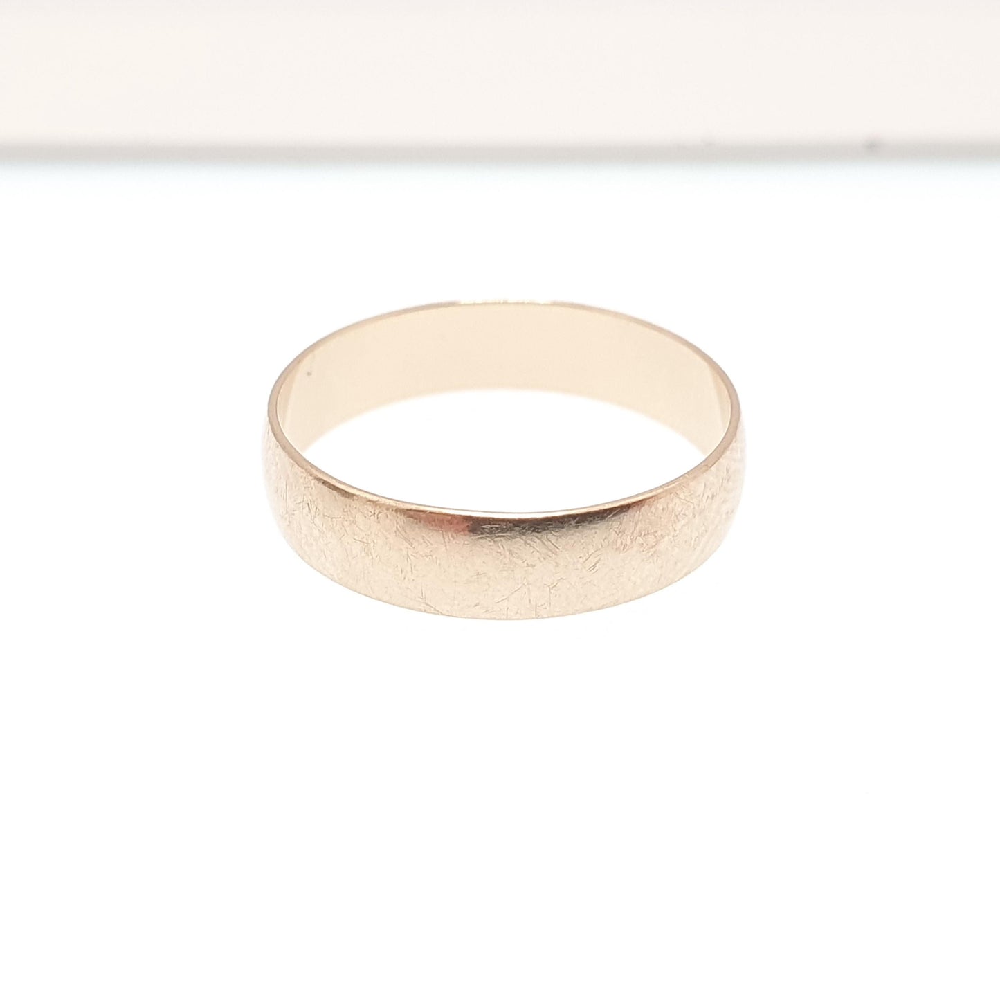 Vintage 9ct 9kt Gold Band Ring Wedding Plain Smooth Hallmarked Solid 375 9k Stacking Stacker Gift Yellow Mens Womens Fine Jewelry Jewellery